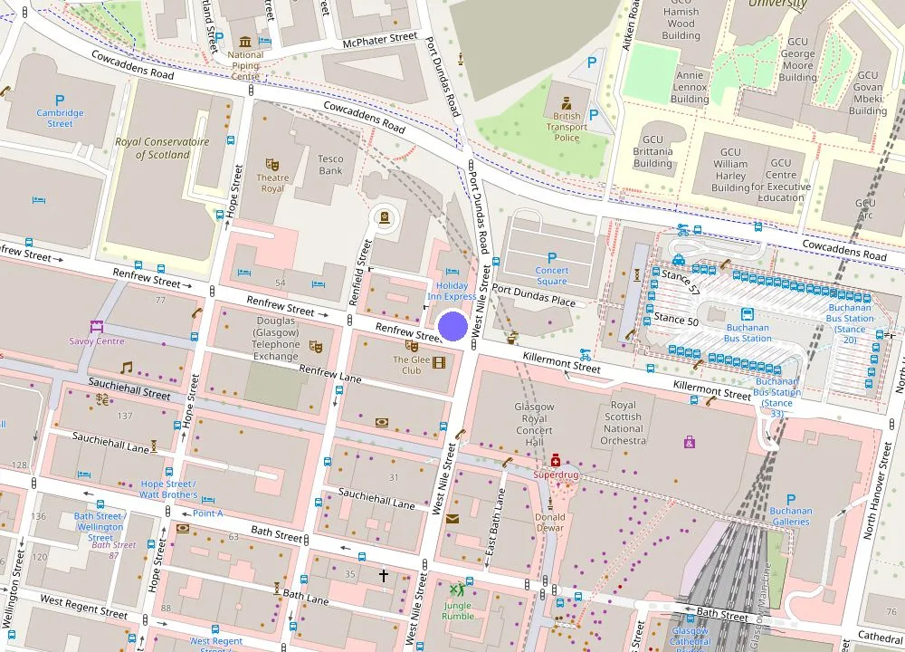 Map: Holiday Inn Glasgow City Theatreland by IHG